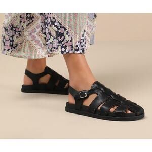 BC Footwear Seychelles Jasmina Stitched Fisherman Sandals Vegan Leather Sz 8 NIB